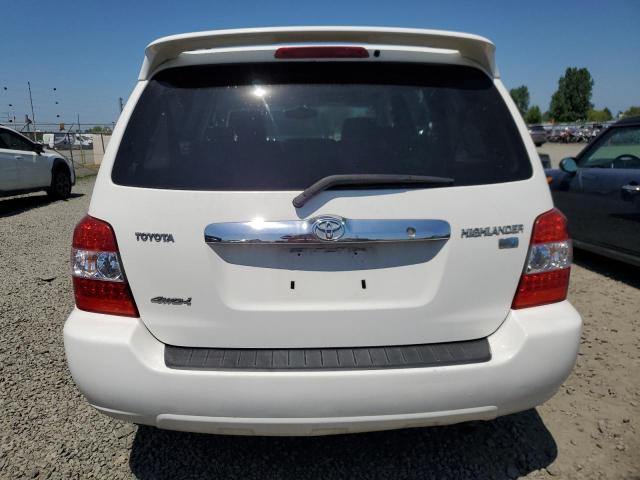 JTEEW21A360009593 - 2006 TOYOTA HIGHLANDER HYBRID WHITE photo 6