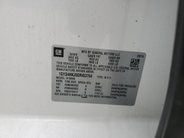 1GYS4HKJ0GR453794 - 2016 CADILLAC ESCALADE ESV LUXURY 白色 照片 13