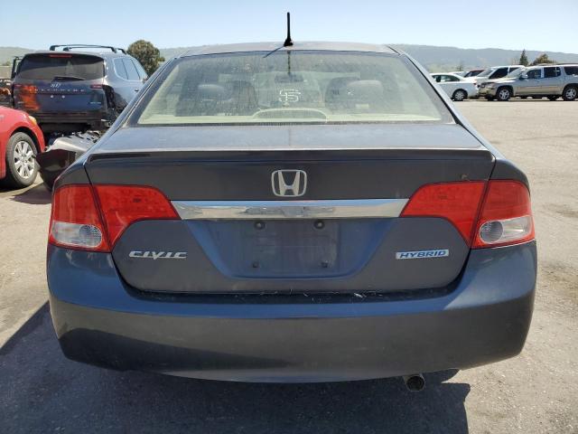 JHMFA36239S008255 - 2009 HONDA CIVIC HYBRID BLUE photo 6