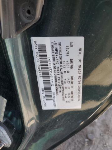 JM1NB3535Y0142392 - 2000 MAZDA MX-5 MIATA BASE GREEN photo 12