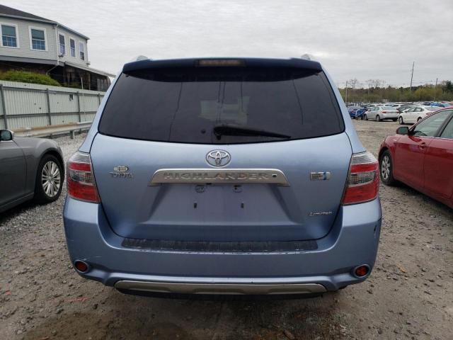 JTEEW44A592035158 - 2009 TOYOTA HIGHLANDER HYBRID LIMITED BLUE photo 6