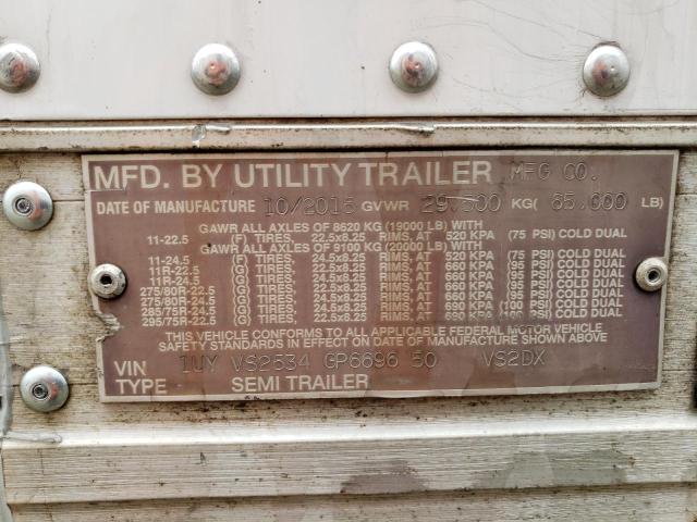 1UYVS2534GP669650 - 2016 UTILITY TRAILER WHITE photo 10