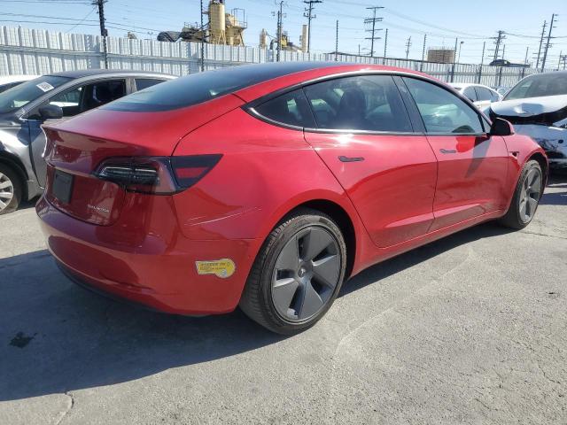 5YJ3E1EB1NF273763 - 2022 TESLA MODEL 3 红色 照片 3
