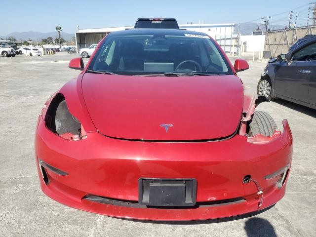 5YJ3E1EB1NF273763 - 2022 TESLA MODEL 3 红色 照片 5
