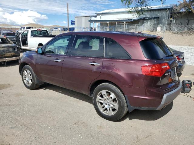 2HNYD28439H530105 - 2009 ACURA MDX TECHNOLOGY BURGUNDY photo 2