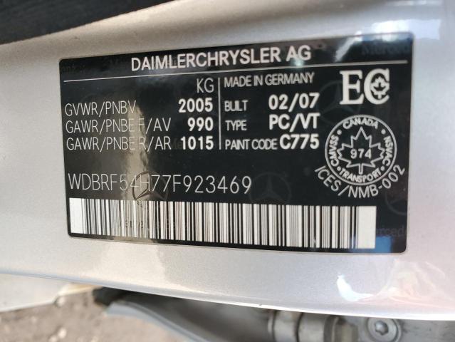 WDBRF54H77F923469 - 2007 MERCEDES-BENZ C 280 SILVER photo 12