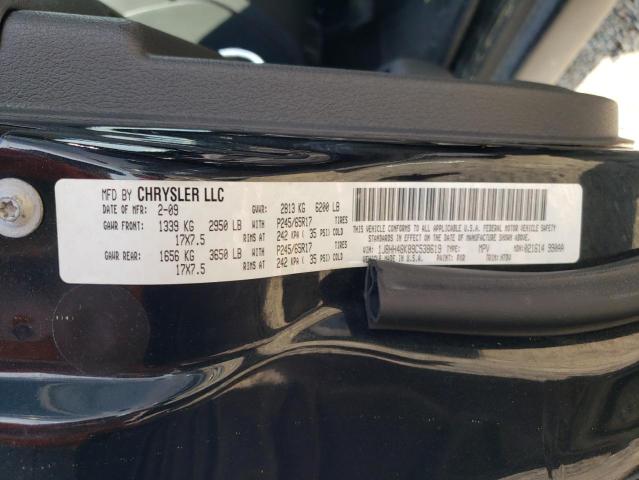 1J8HH48K89C538619 - 2009 JEEP COMMANDER SPORT შავი ფოტო 13