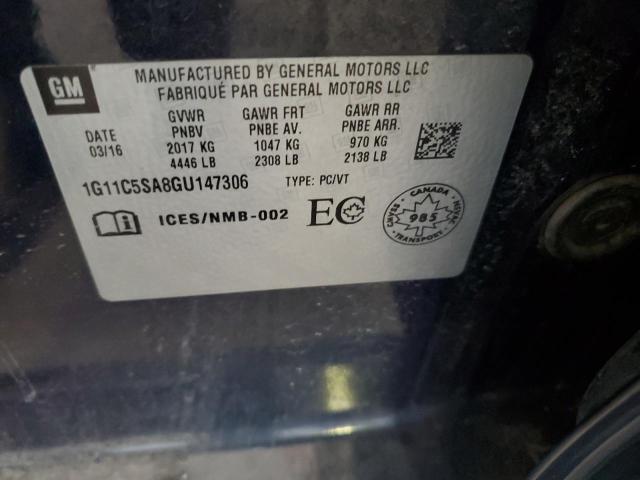 1G11C5SA8GU147306 - 2016 CHEVROLET MALIBU LIM LT 蓝色 照片 12