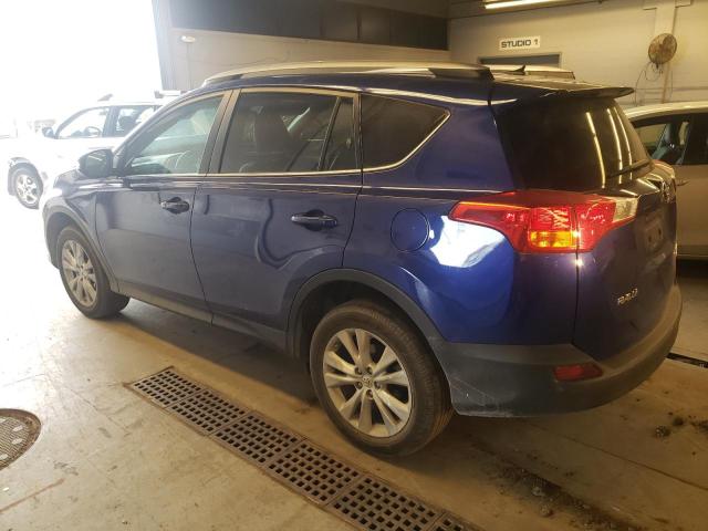 2T3DFREV0FW330105 - 2015 TOYOTA RAV4 LIMITED BLUE photo 2