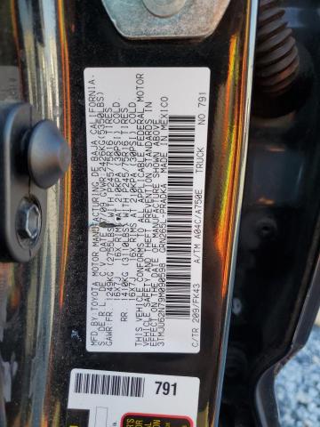 3TMJU62N79M090598 - 2009 TOYOTA TACOMA DOUBLE CAB PRERUNNER BLACK photo 12