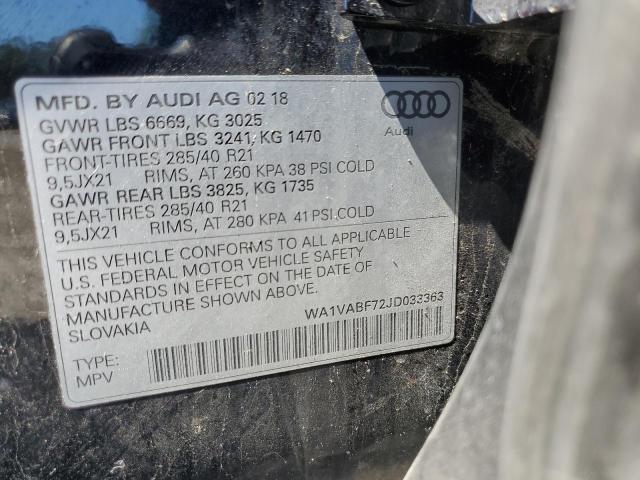 WA1VABF72JD033363 - 2018 AUDI Q7 PRESTIGE 黑色 照片 13