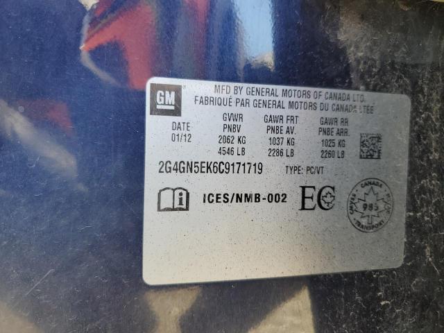 2G4GN5EK6C9171719 - 2012 BUICK REGAL 蓝色 照片 12