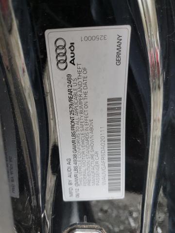 WAUVGAFR5DA020111 - 2013 AUDI S5 PRESTIGE BLACK photo 12