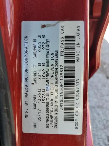 JM1GL1V50H1139812 - 2017 MAZDA 6 TOURING RED photo 12