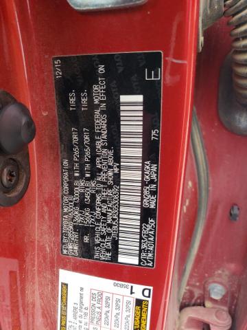 JTEBU5JR3G5308392 - 2016 TOYOTA 4RUNNER SR5/SR5 PREMIUM 红色 照片 12