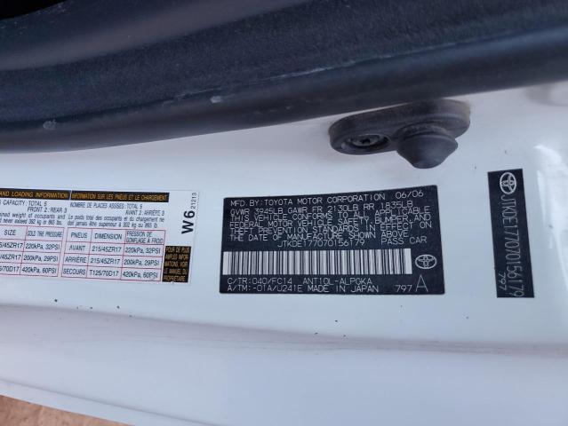 JTKDE177070156179 - 2007 TOYOTA SCION TC 白色 照片 12