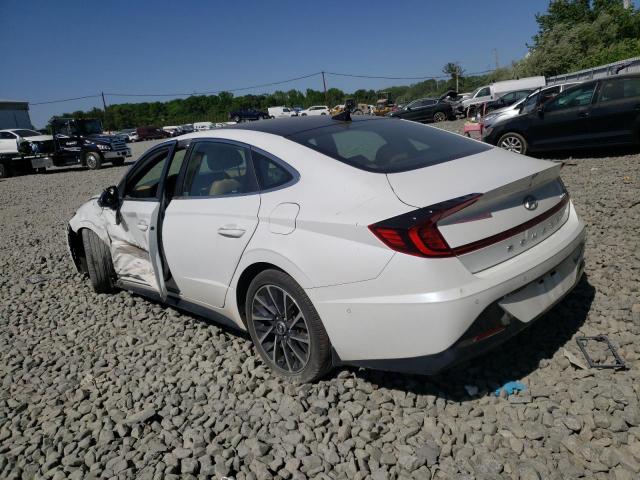 5NPEH4J28MH100832 - 2021 HYUNDAI SONATA LIMITED WHITE photo 2