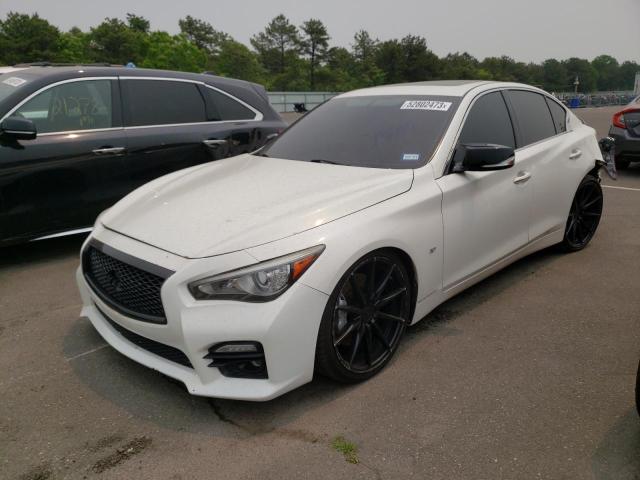 JN1BV7ARXFM418943 - 2015 INFINITI Q50 BASE WHITE photo 1