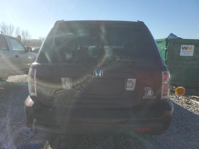2HKYF18567H535421 - 2007 HONDA PILOT EXL Бордовый фото 6