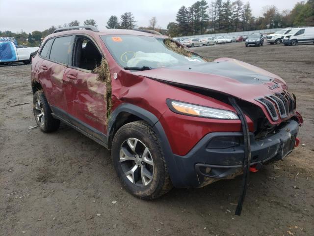 1C4PJMBS4EW130174 - 2014 JEEP CHEROKEE TRAILHAWK MAROON photo 1