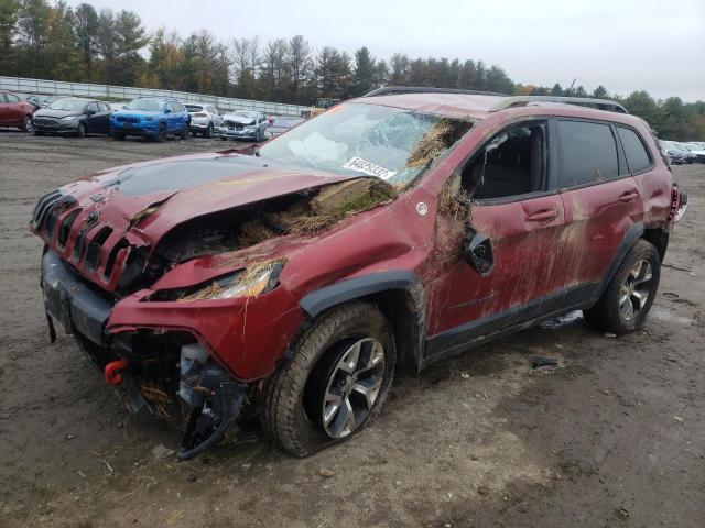 1C4PJMBS4EW130174 - 2014 JEEP CHEROKEE TRAILHAWK MAROON photo 2