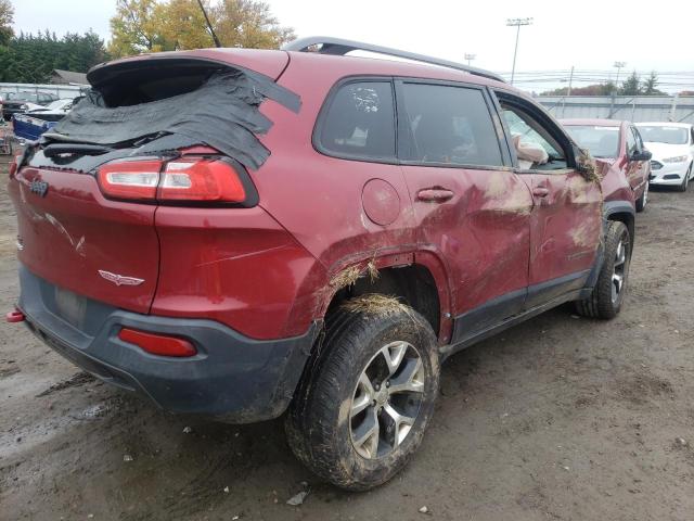1C4PJMBS4EW130174 - 2014 JEEP CHEROKEE TRAILHAWK MAROON photo 4
