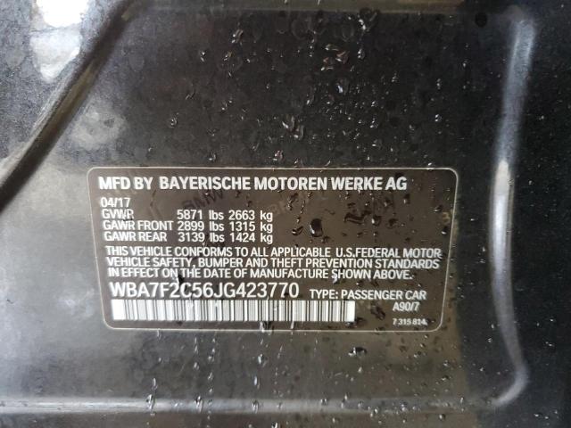 WBA7F2C56JG423770 - 2018 BMW 750 XI CHARCOAL photo 13