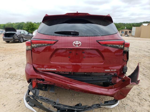 5TDLZRBH7NS256019 - 2022 TOYOTA HIGHLANDER XSE RED photo 6