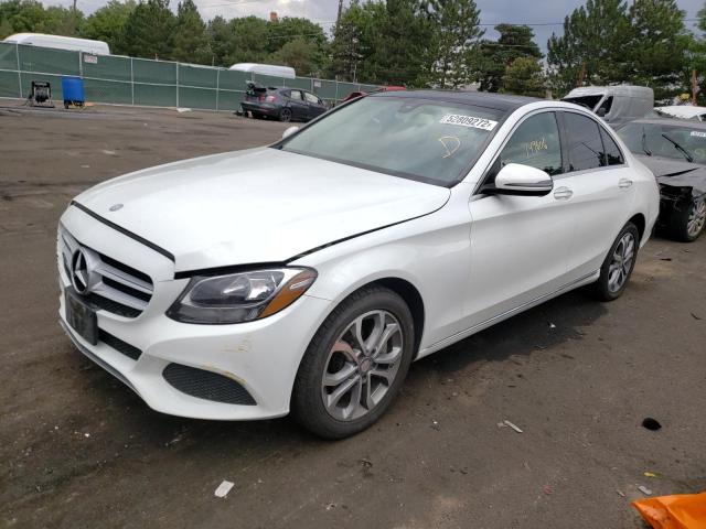 55SWF4KB0GU099217 - 2016 MERCEDES-BENZ C300 300 4MATIC WHITE photo 2