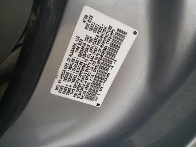 5FNRL38729B055324 - 2009 HONDA ODYSSEY EXL BLUE photo 12