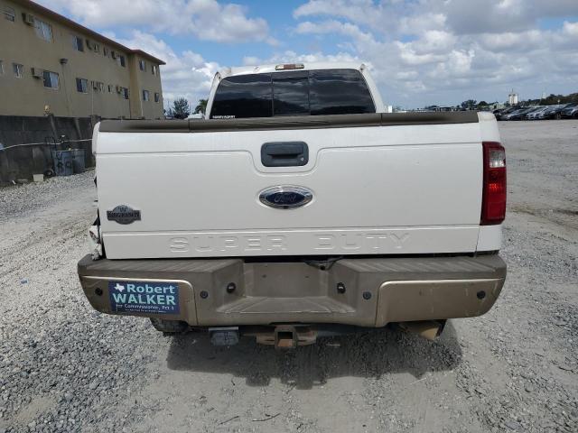 1FT8W3BT7DEB40274 - 2013 FORD F350 SUPER DUTY WHITE photo 6