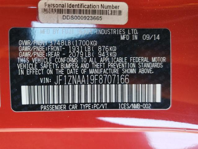 JF1ZNAA19F8707166 - 2015 TOYOTA SCION FR-S RED photo 13