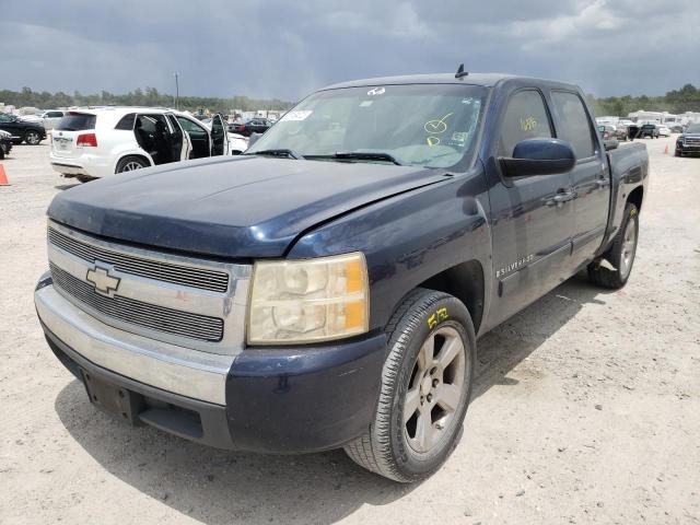 3GCEC13C17G555649 - 2007 CHEVROLET SILVERADO C1500 CREW CAB BLUE photo 2