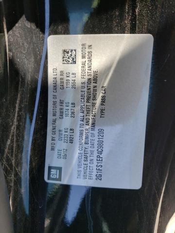 2G1FS1EP4C9801209 - 2012 CHEVROLET CAMARO ZL1 BLACK photo 13