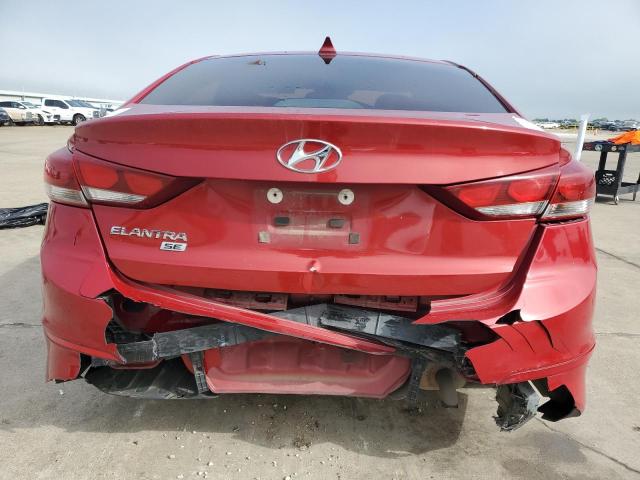 KMHD74LFXHU072277 - 2017 HYUNDAI ELANTRA SE RED photo 6