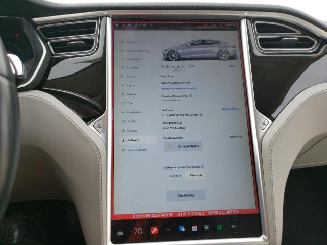 5YJSA1H10EFP42951 - 2014 TESLA MODEL S Күміс фото 9