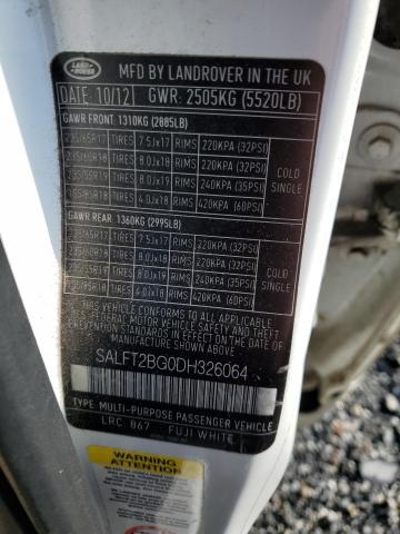 SALFT2BG0DH326064 - 2013 LAND ROVER LR2 HSE TECHNOLOGY WHITE photo 14