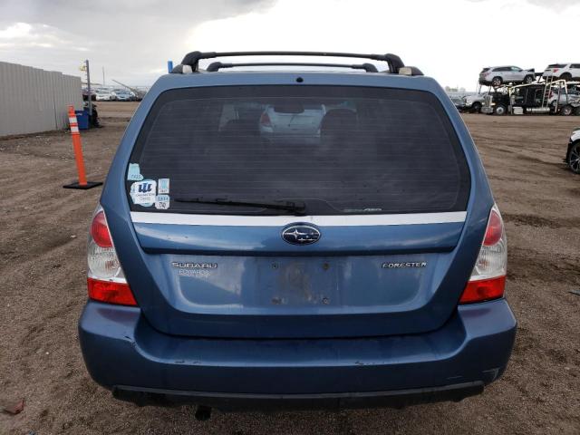 JF1SG63667H722131 - 2007 SUBARU FORESTER 2.5X BLUE photo 6