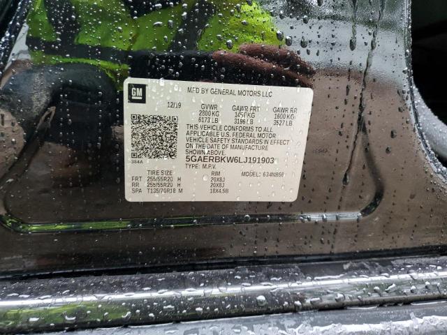 5GAERBKW6LJ191903 - 2020 BUICK ENCLAVE ESSENCE შავი ფოტო 12