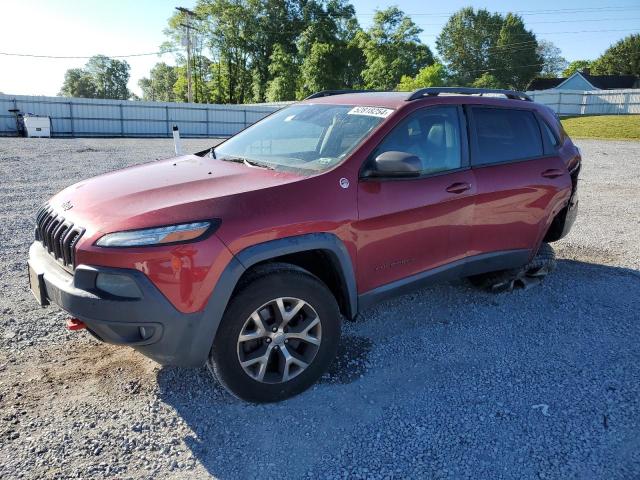 1C4PJMBS3EW255392 - 2014 JEEP CHEROKEE TRAILHAWK BURGUNDY photo 1