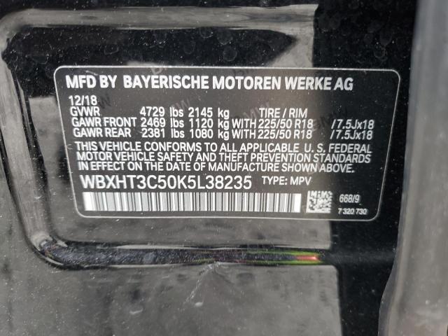 WBXHT3C50K5L38235 - 2019 BMW X1 XDRIVE28I BLACK photo 13