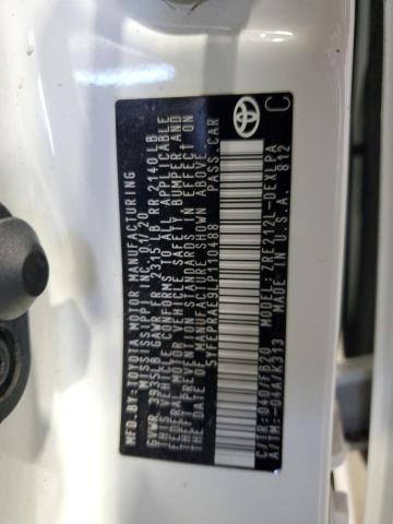 5YFEPRAE9LP110488 - 2020 TOYOTA COROLLA LE WHITE photo 12