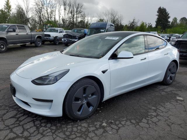 5YJ3E1EA1MF093527 - 2021 TESLA MODEL 3 WHITE photo 1