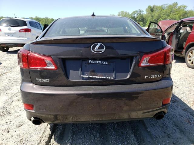 JTHBF5C24C5164701 - 2012 LEXUS IS 250 BROWN photo 6