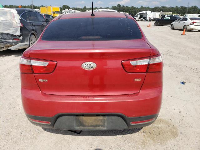 KNADM4A34E6333535 - 2014 KIA RIO LX RED photo 6