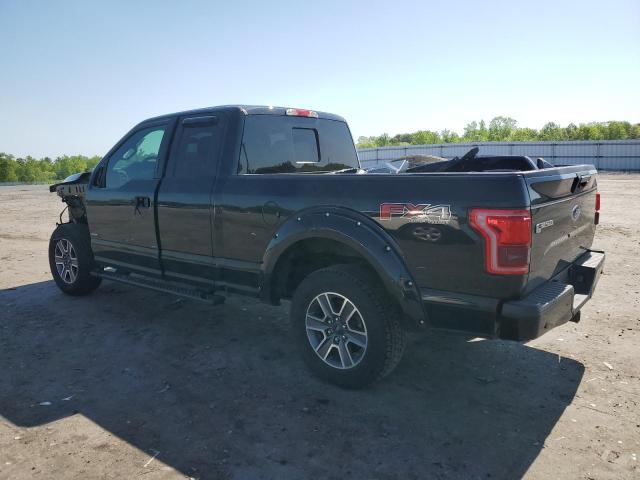 1FTEX1EP1HFA42635 - 2017 FORD F150 SUPER CAB BLACK photo 2