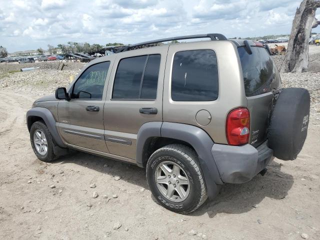 1J4GL48K74W328631 - 2004 JEEP LIBERTY SPORT TAN photo 2