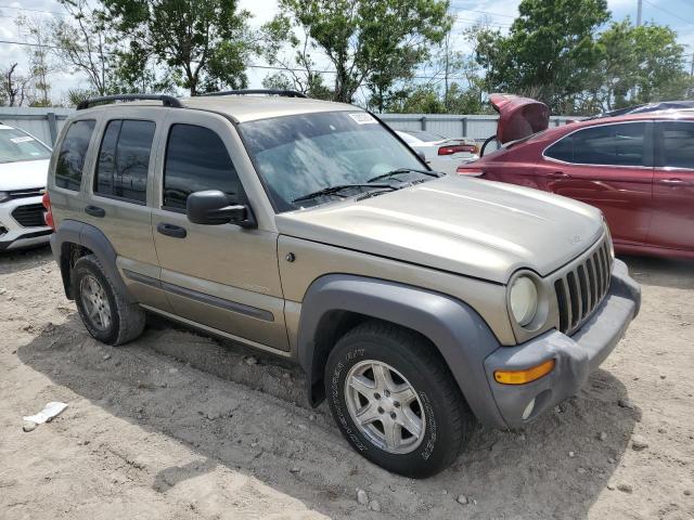 1J4GL48K74W328631 - 2004 JEEP LIBERTY SPORT TAN photo 4