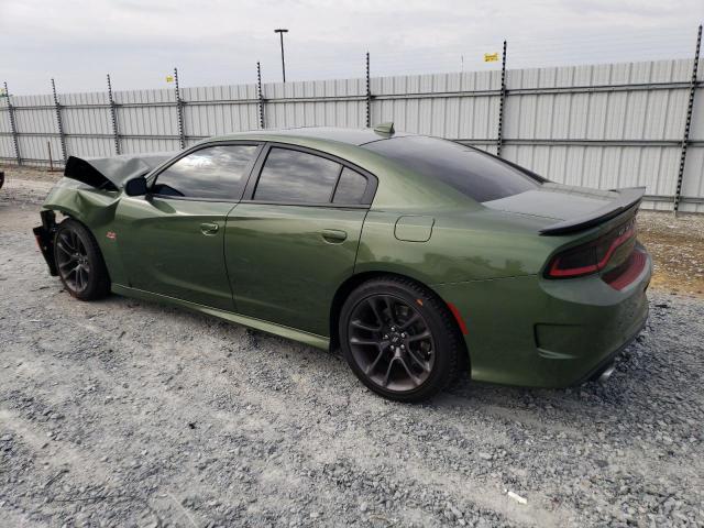 2C3CDXGJXMH568853 - 2021 DODGE CHARGER SCAT PACK GREEN photo 2