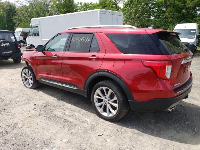 1FM5K8HC5MGB77049 - 2021 FORD EXPLORER PLATINUM RED photo 2